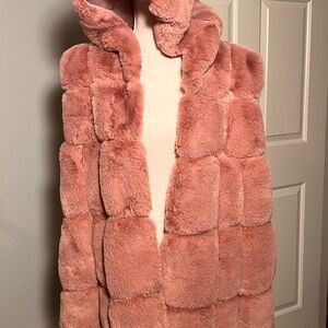 Coco + Carmen Blush Teddy Vest Jacket